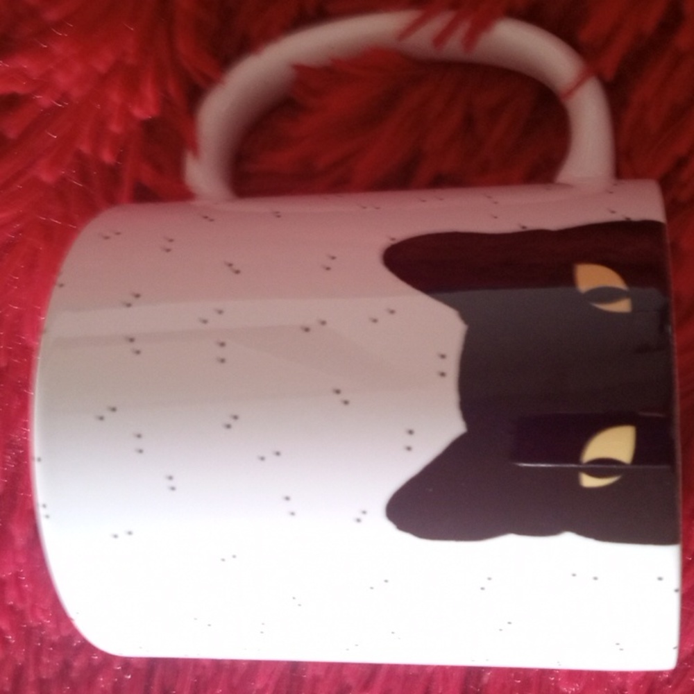 Orca Coatings Peeping Black Kitty Mug 8 oz white Orca Coatings